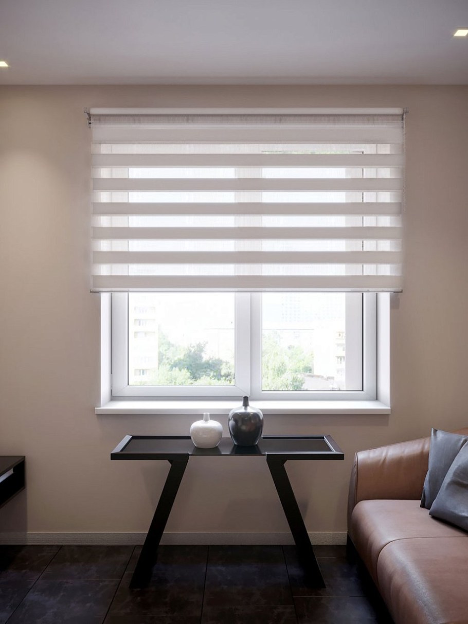 Рулонные шторы день-ночь 120×160