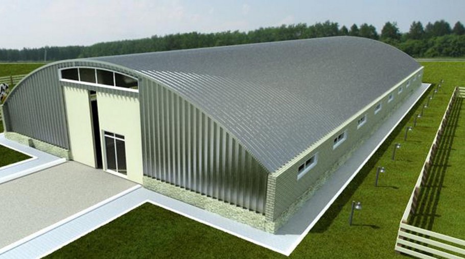 Арочный ангар ЛСТК