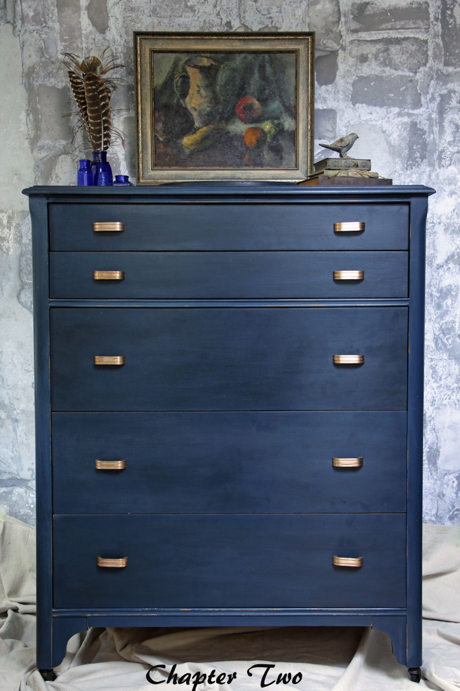 Комод голубой