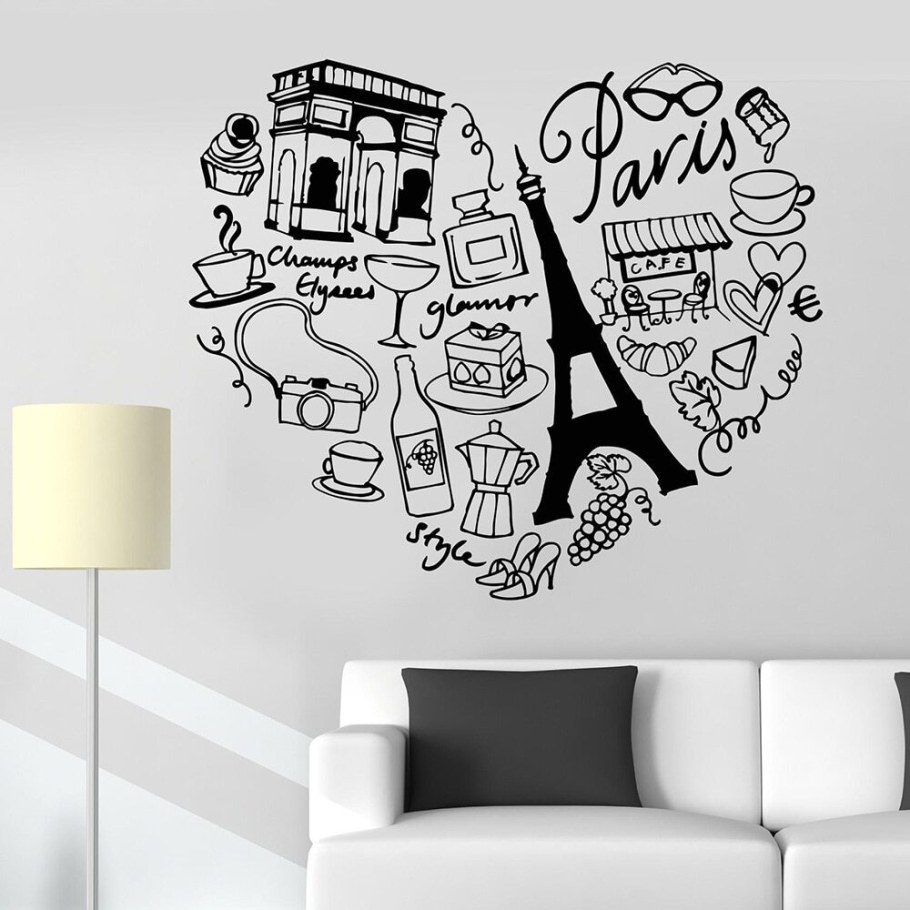 Наклейка на стену Париж