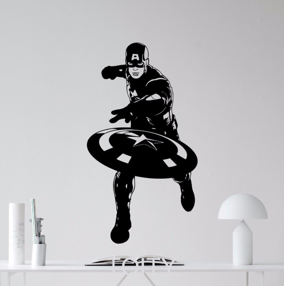 Наклейки на стены Капитан Америка