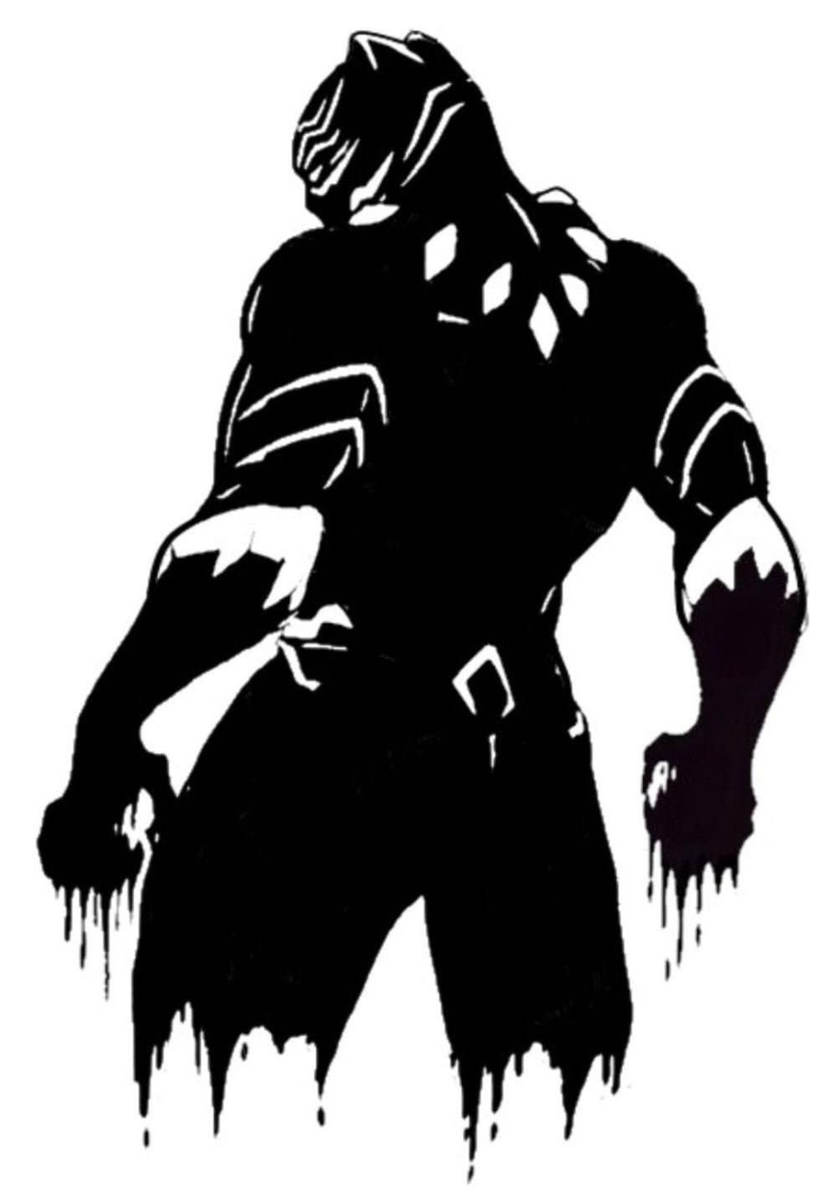 Вышивка крестом черная пантера Марвел схема