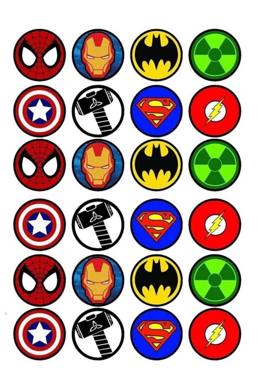 Значки героев Марвел