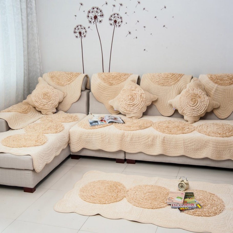 Накидка на угловой диван