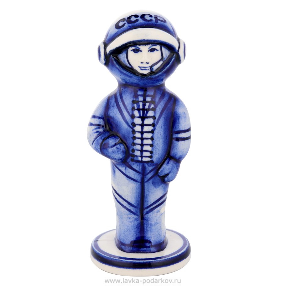 Статуэтка «космонавты». Гжель