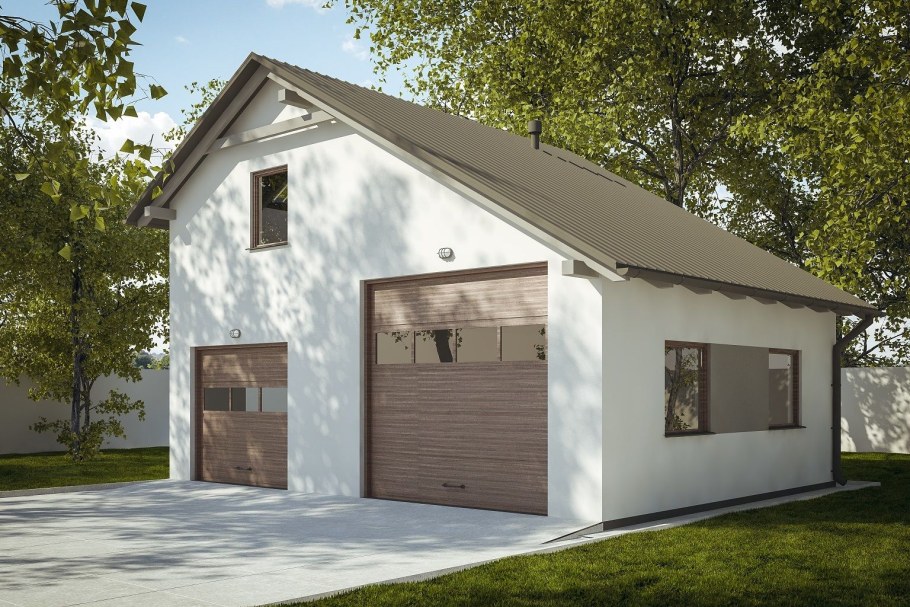 Двускатная крыша для гаража