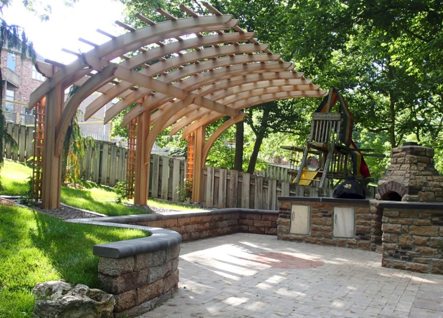 Беседка пергола полукруглая