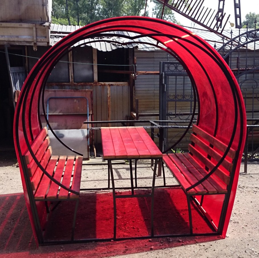 Арочная беседка из профильной трубы