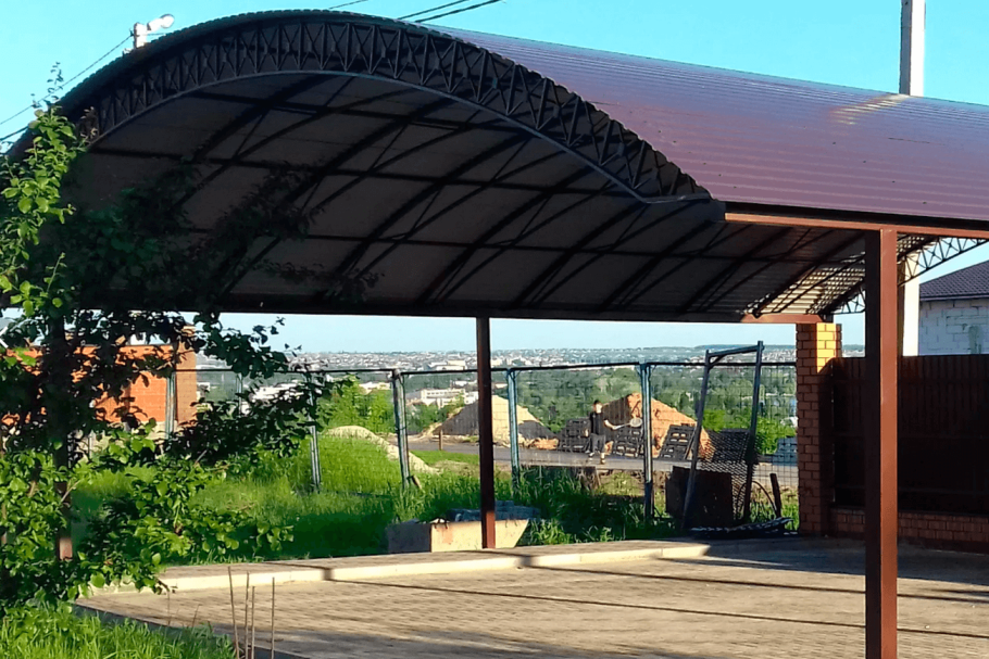 Навес из профнастила