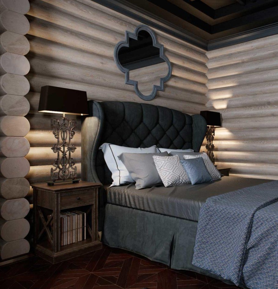 Спальня в деревянном доме