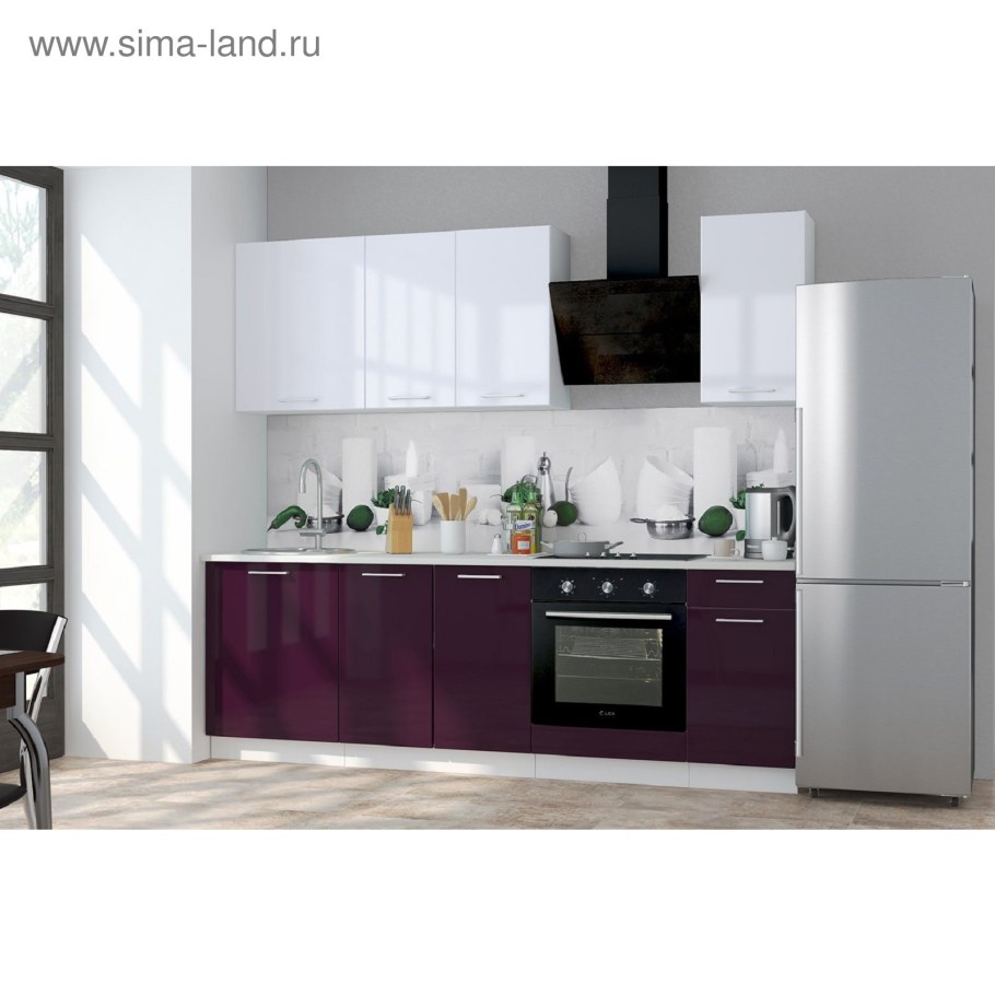 Кухня хофф Сити белый глянец