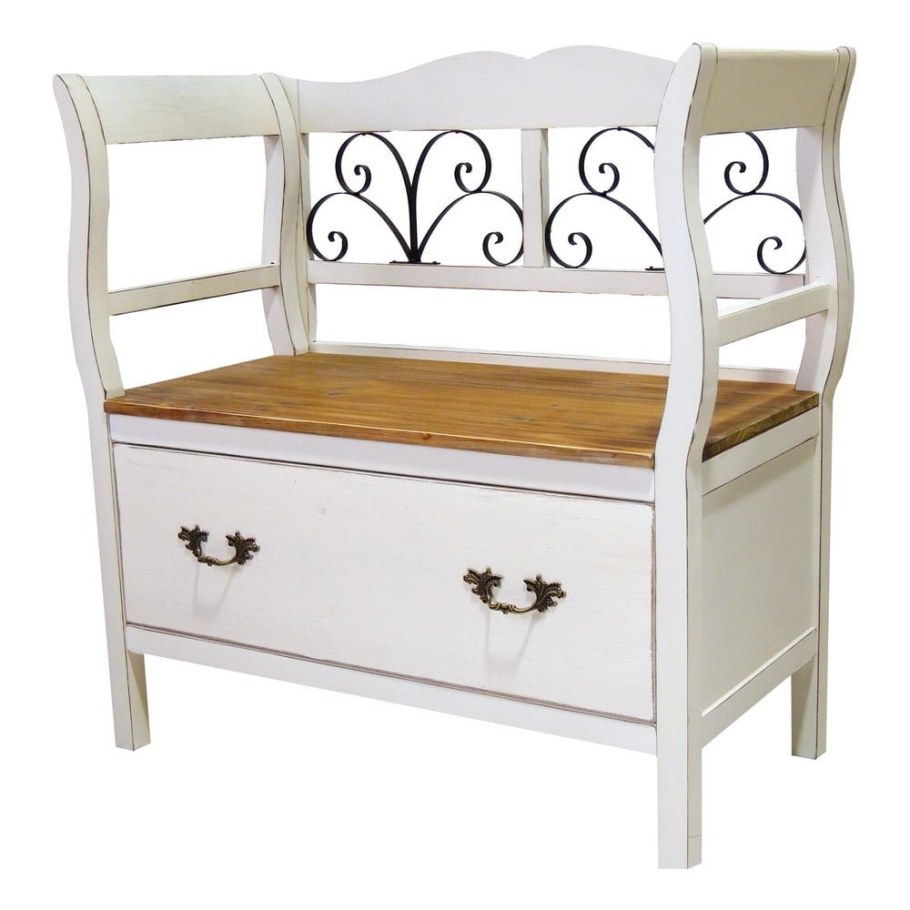 Скамейка в прихожую со спинкой