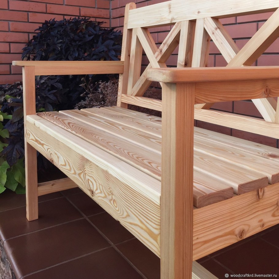 Лавки из дерева для дачи