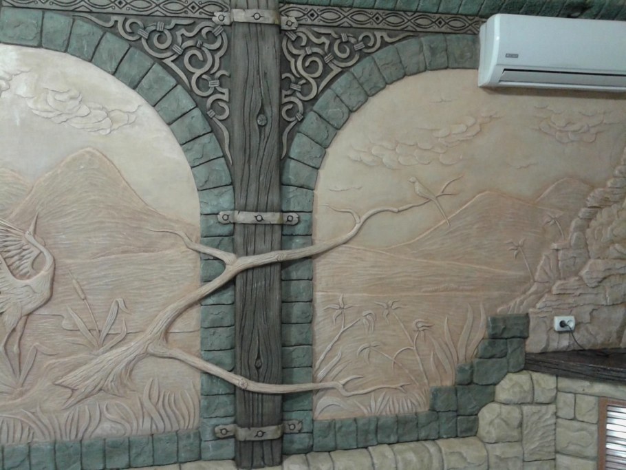 Панно на бетоне