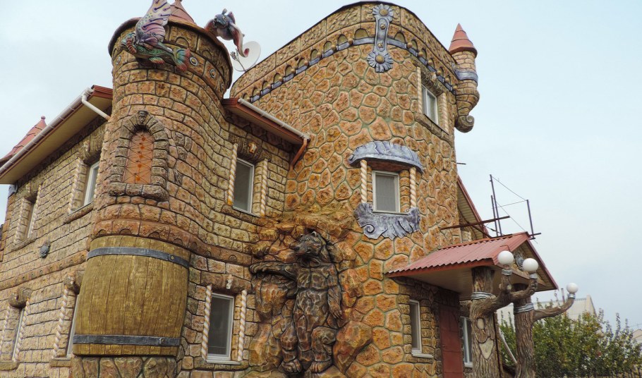 Фасад из арт бетона