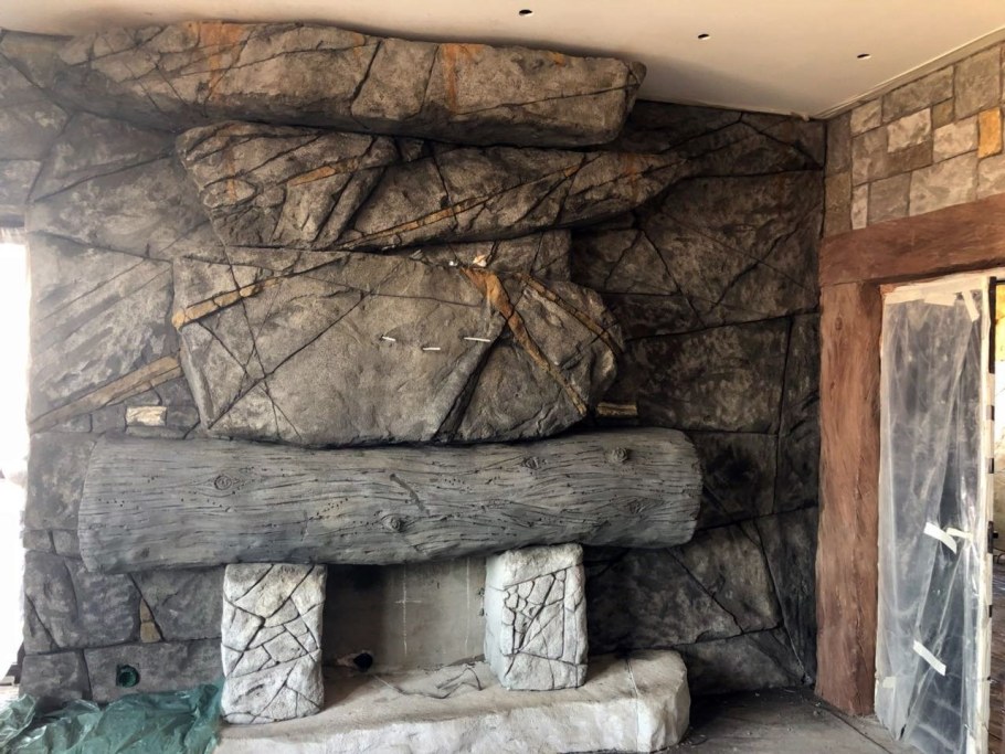 Камин из арт бетона