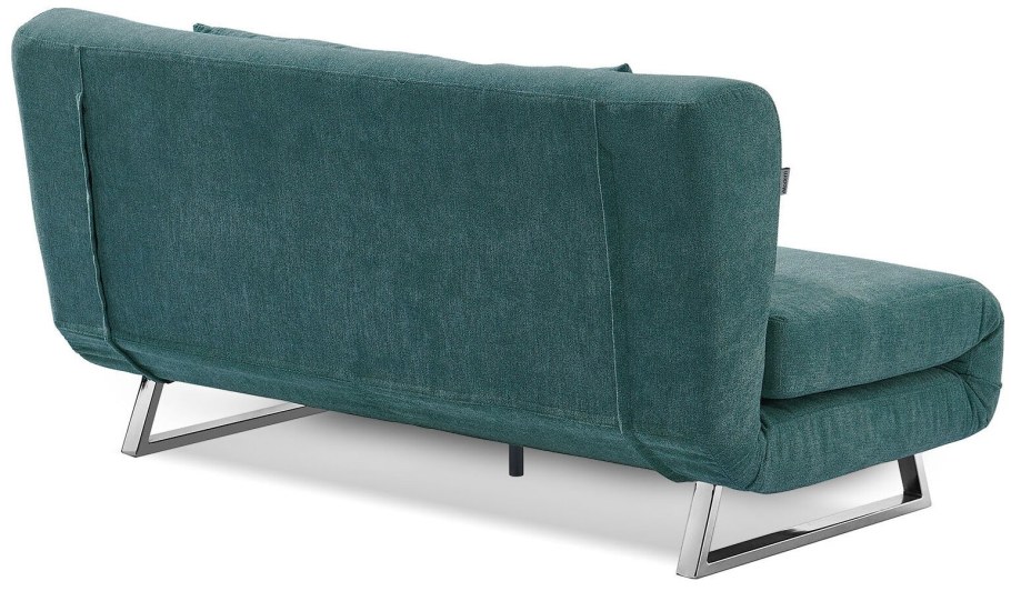 Диван-кровать Rosy 2-х местный, темно-бирюзовый/хром