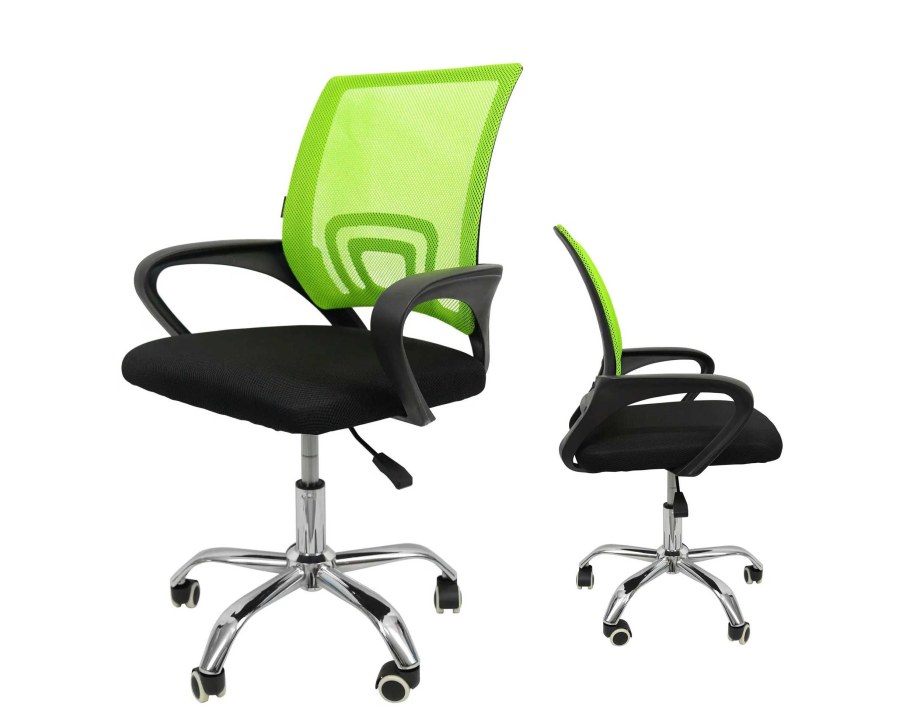 Стул офисный Augusto с подлокотниками хром Green b-1003 Velvet