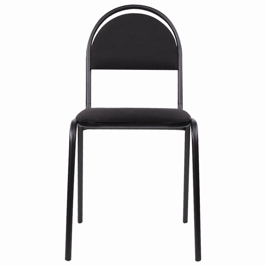 Стул UD_Серна (см-7) каркас черный, к/з к-01 черный