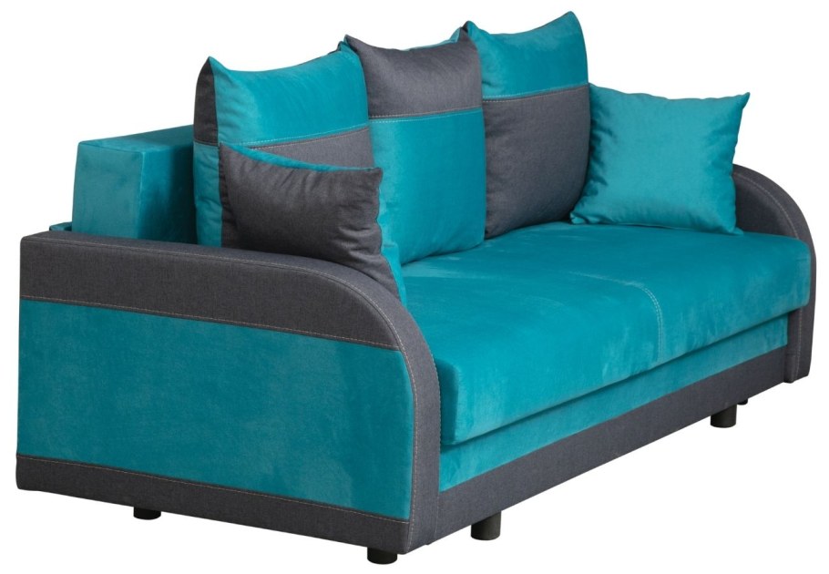 Бирюзовый жаккард диван