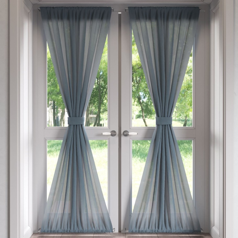 Шторы на панорамные окна на кухню