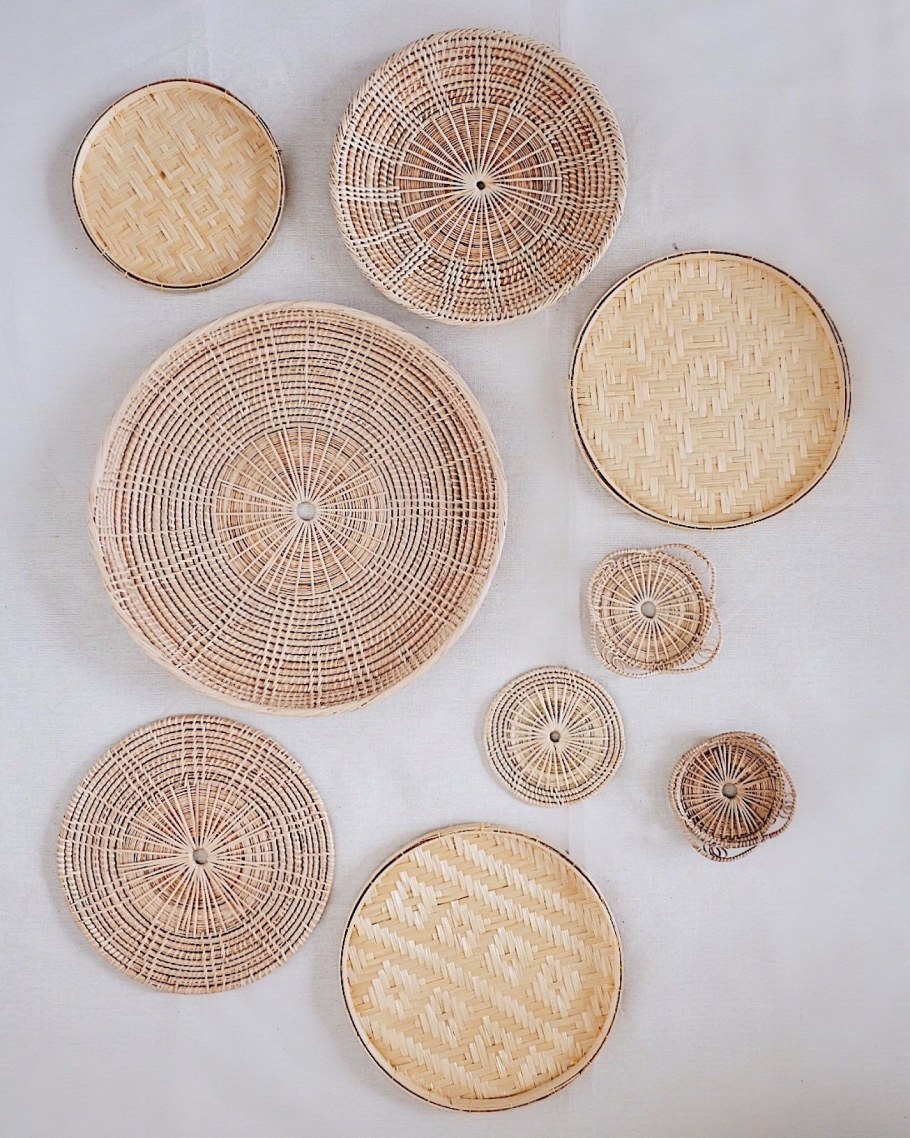 Плетеные тарелочки на стену