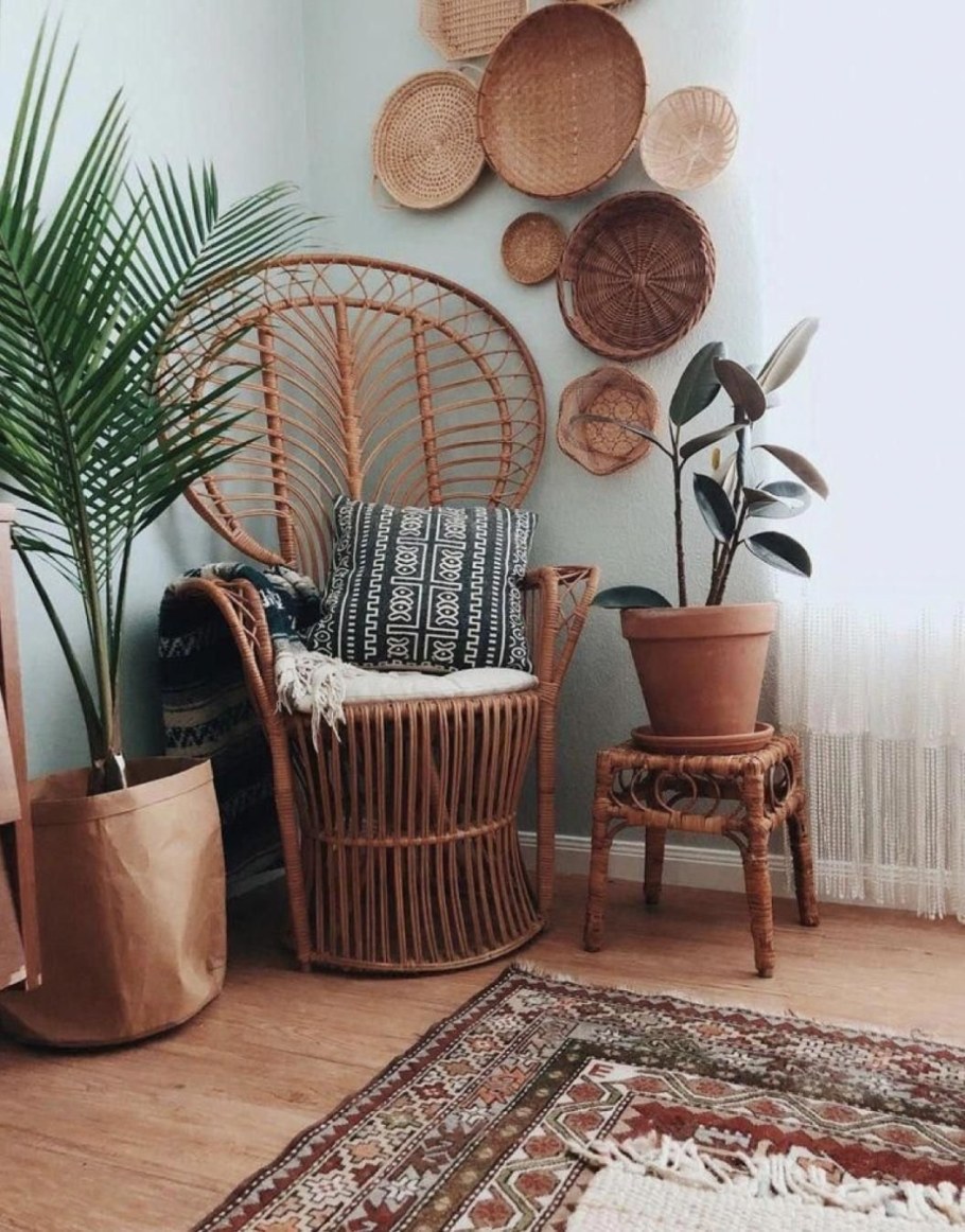 Декор на плетеной мебели