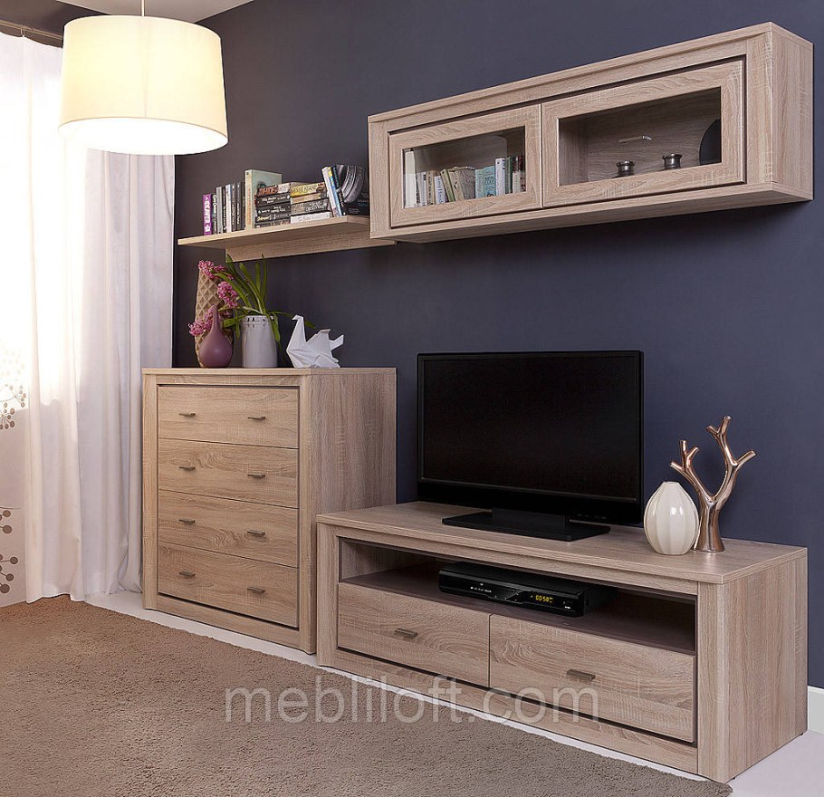 Хофф тумба под телевизор дуб сонома