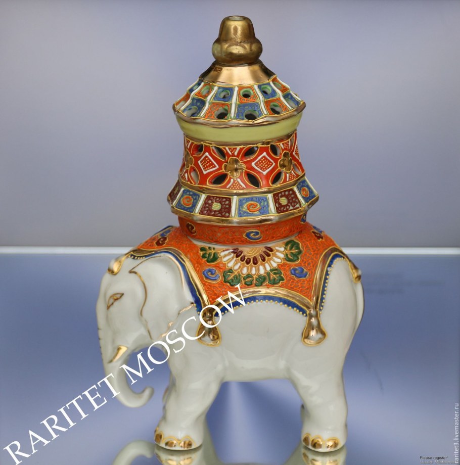 Чайница слон фарфор