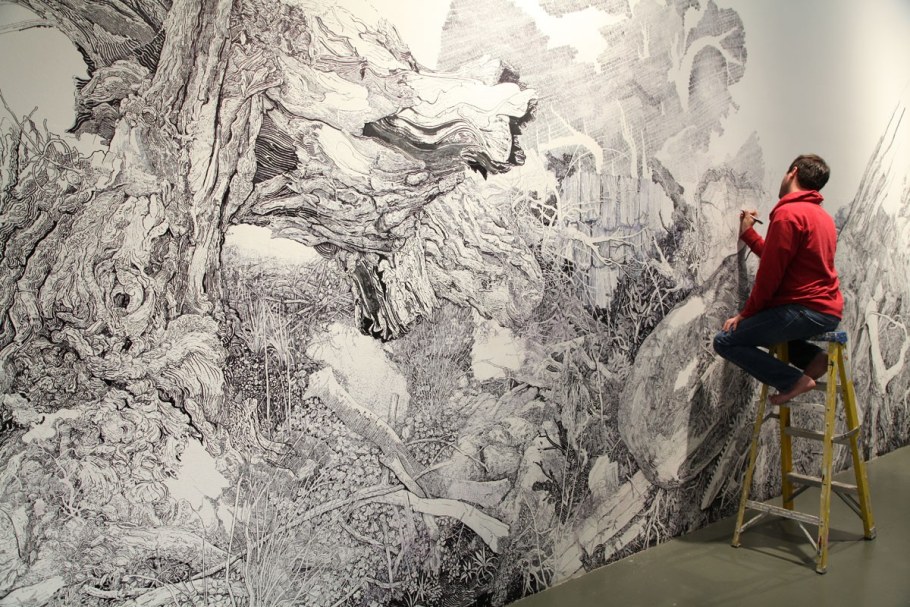 Роспись стен маркером