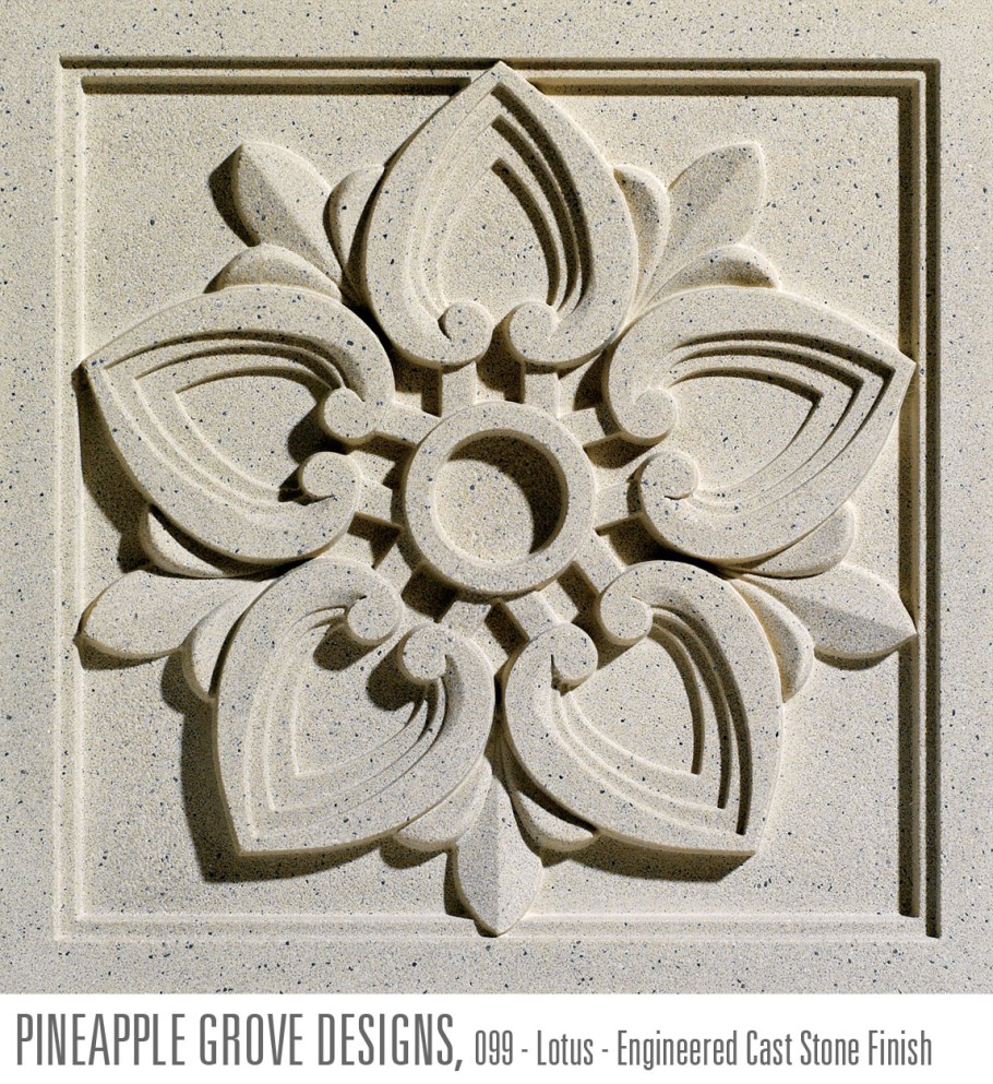 Барельеф. Изразец с растительным орнаментом