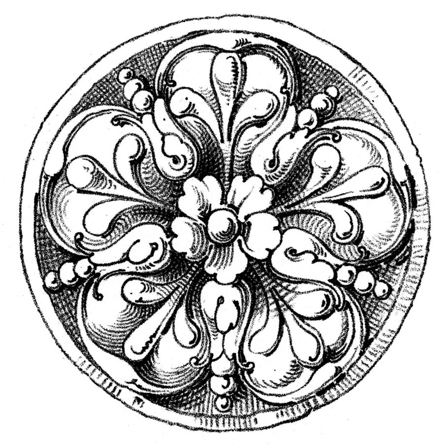 Растительный орнамент в круге