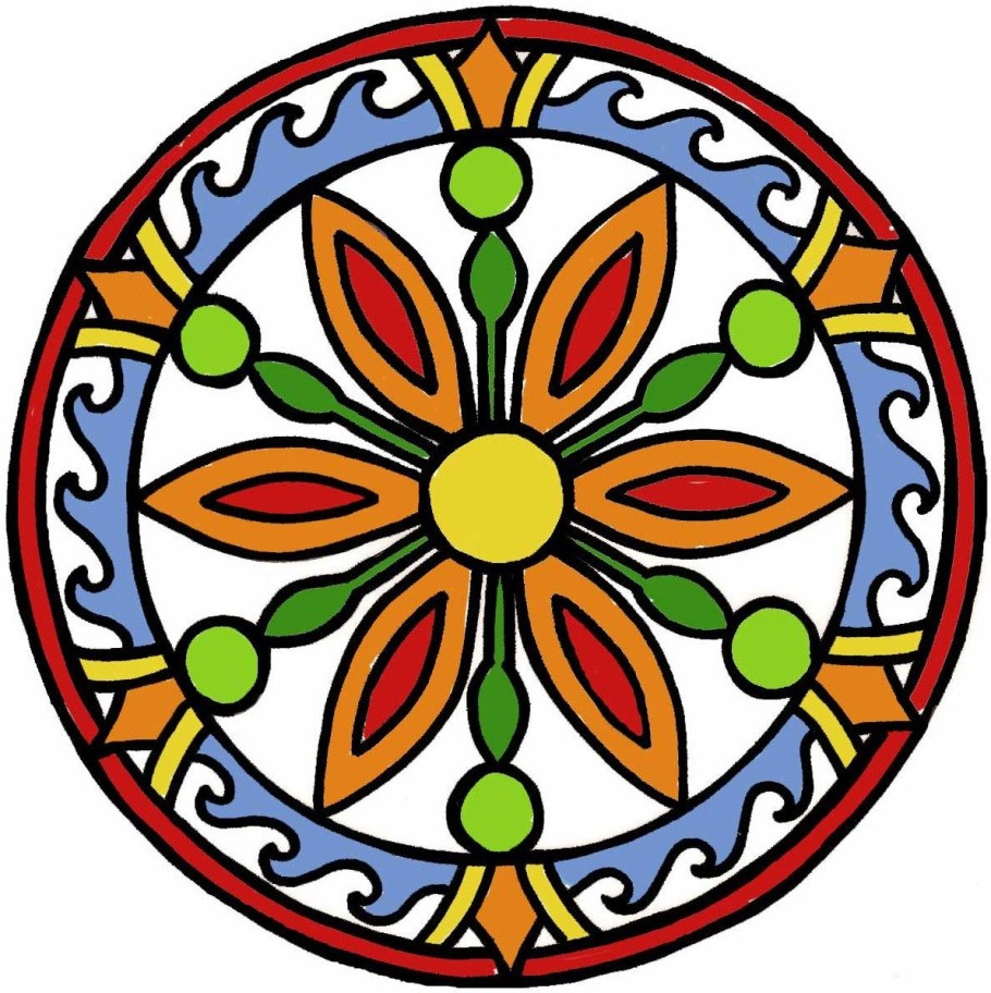 Декоративный узор в круге