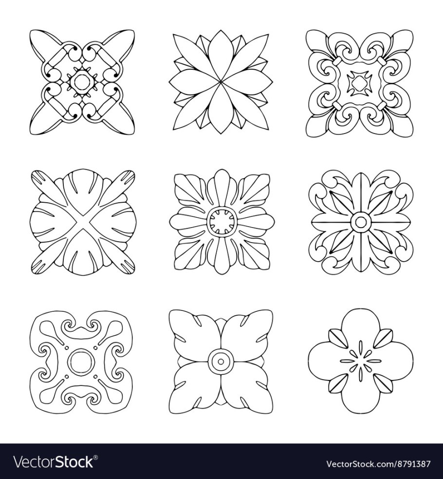 Орнамент розетка вектор