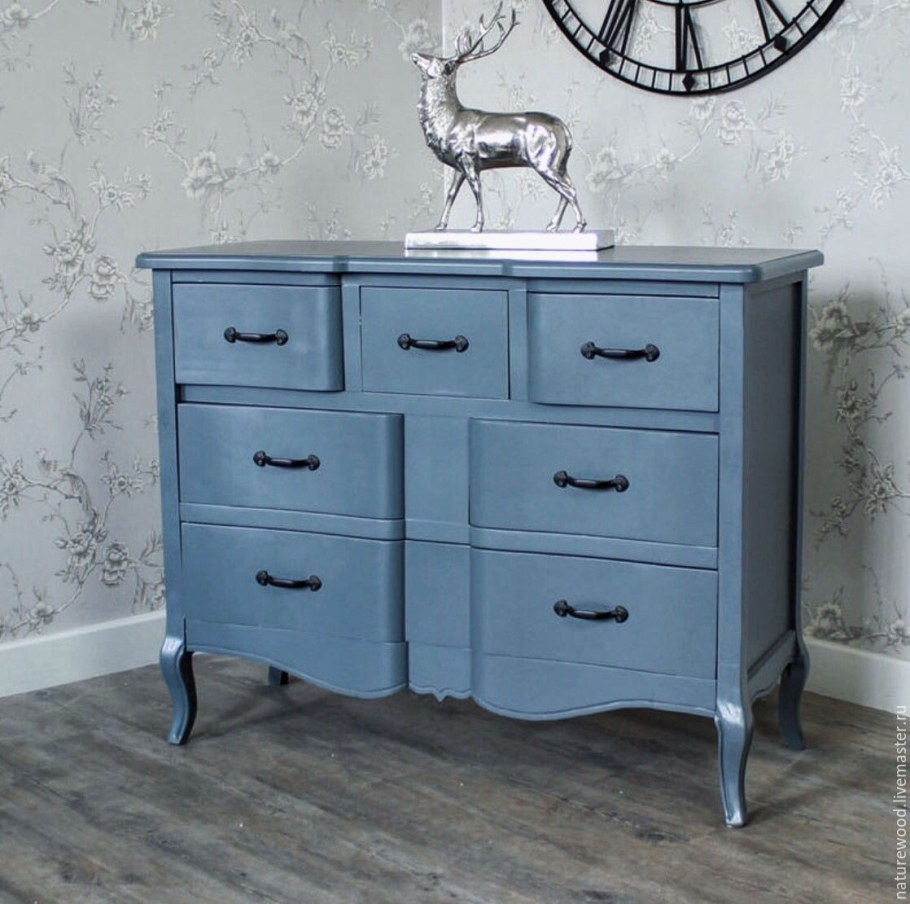 Серый комод в стиле Прованс