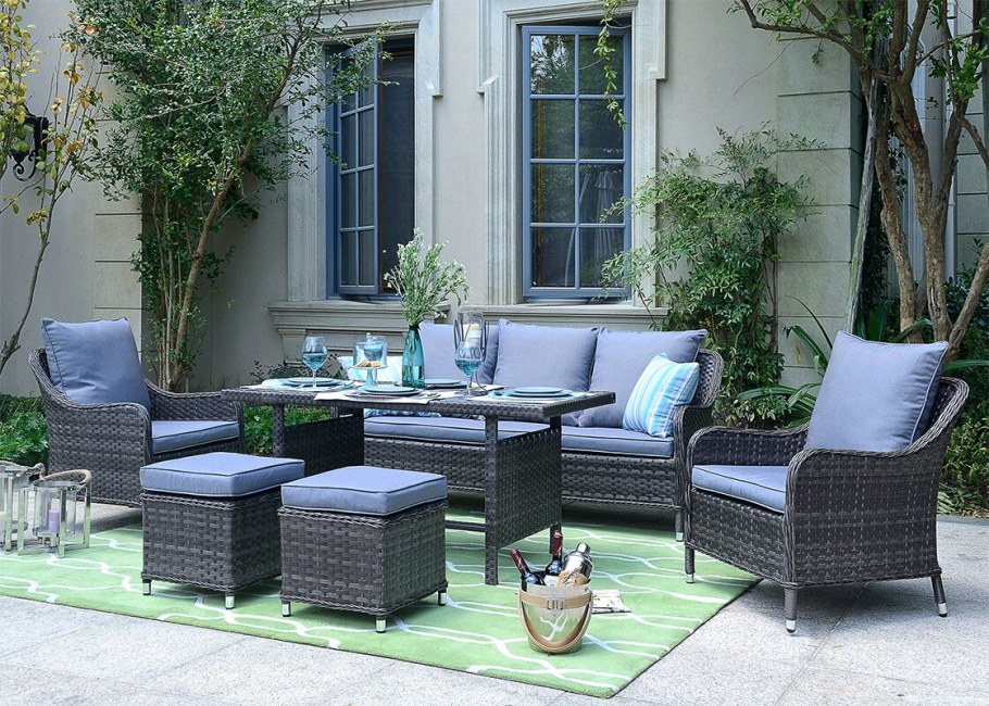 Набор садовой мебели Vermont искусственный ротанг 6 предметов