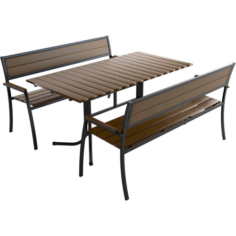 Комплект садовой мебели «Кантри» 1 стол и 2 лавки