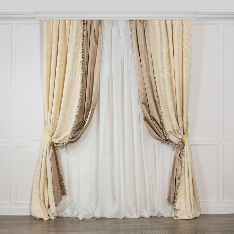 Шторы бежевые