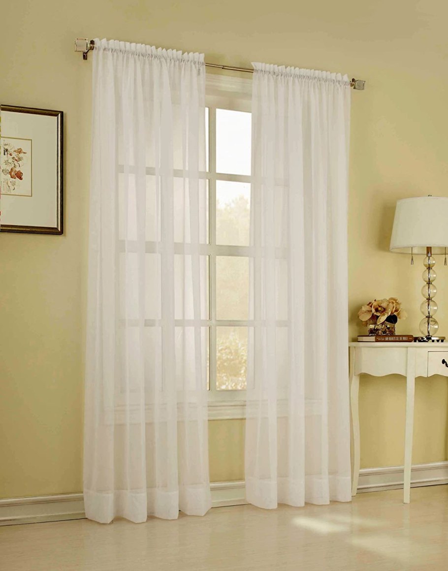 Тюль шифоновая белая