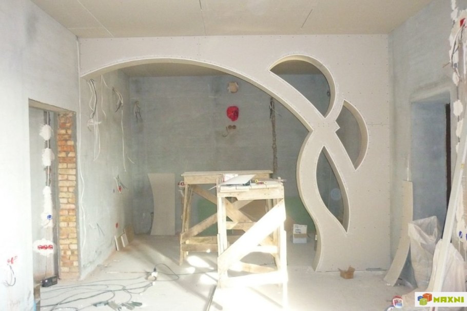 Изогнутые арки из гипсокартона