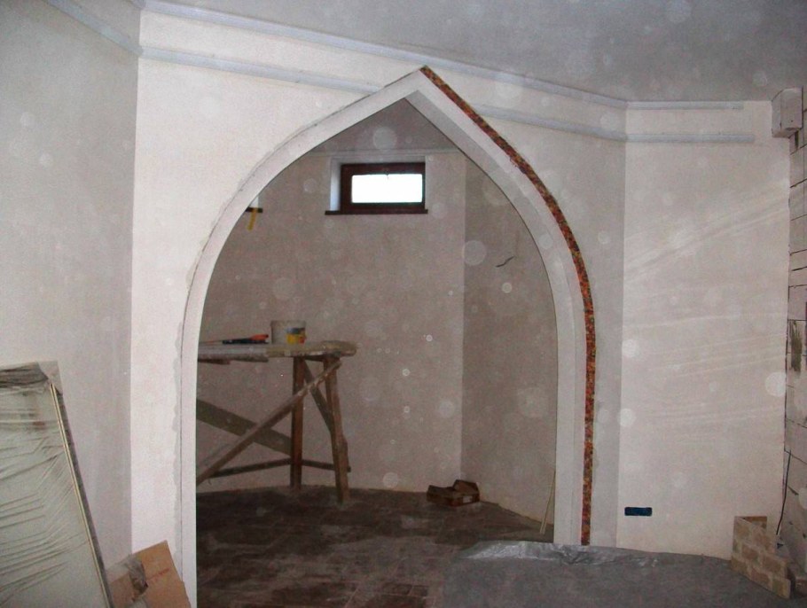 Треугольная арка из гипсокартона