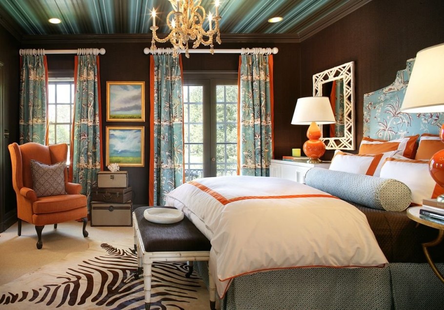 Интерьер спальни в ретро стиле