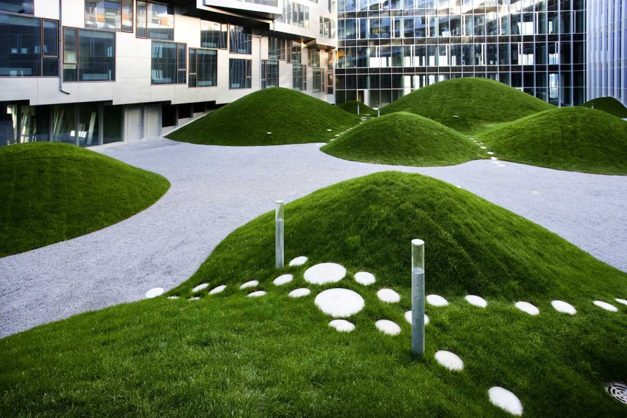 Геопластика холмы в ландшафтном дизайне