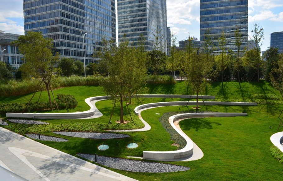 Ландшафтная архитектура сквер Германии