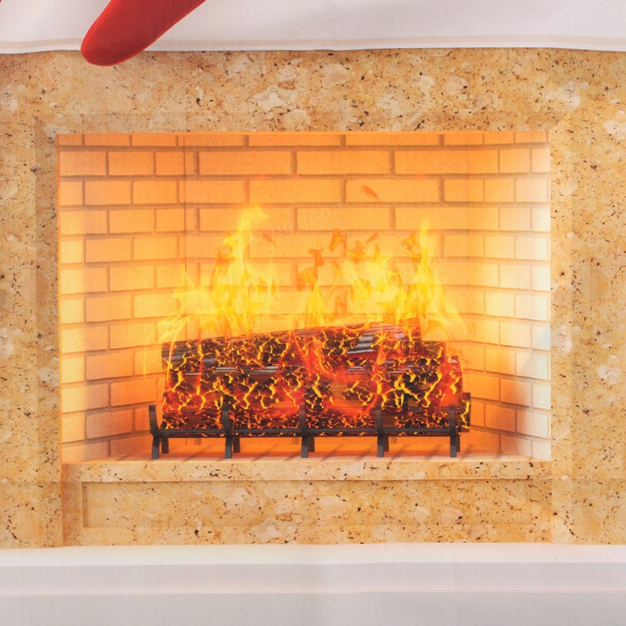 Фотообои стена с камином