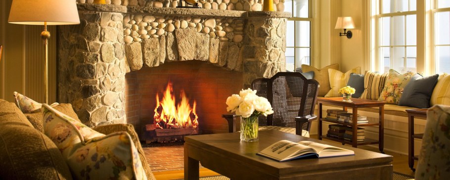 Фотообои для гостиной с камином