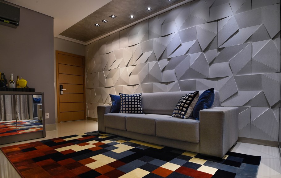 3д гипсовая панель излом