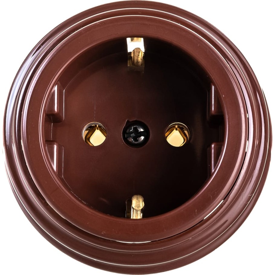 Розетка открытой установки с ЗАЗ. Контактами ip20