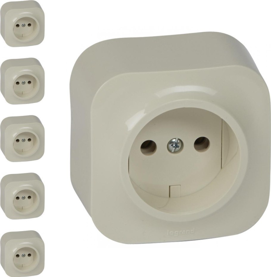 Розетка 1-м ОП Олимп 16а ip20 с заземл. Бел. Universal о0028