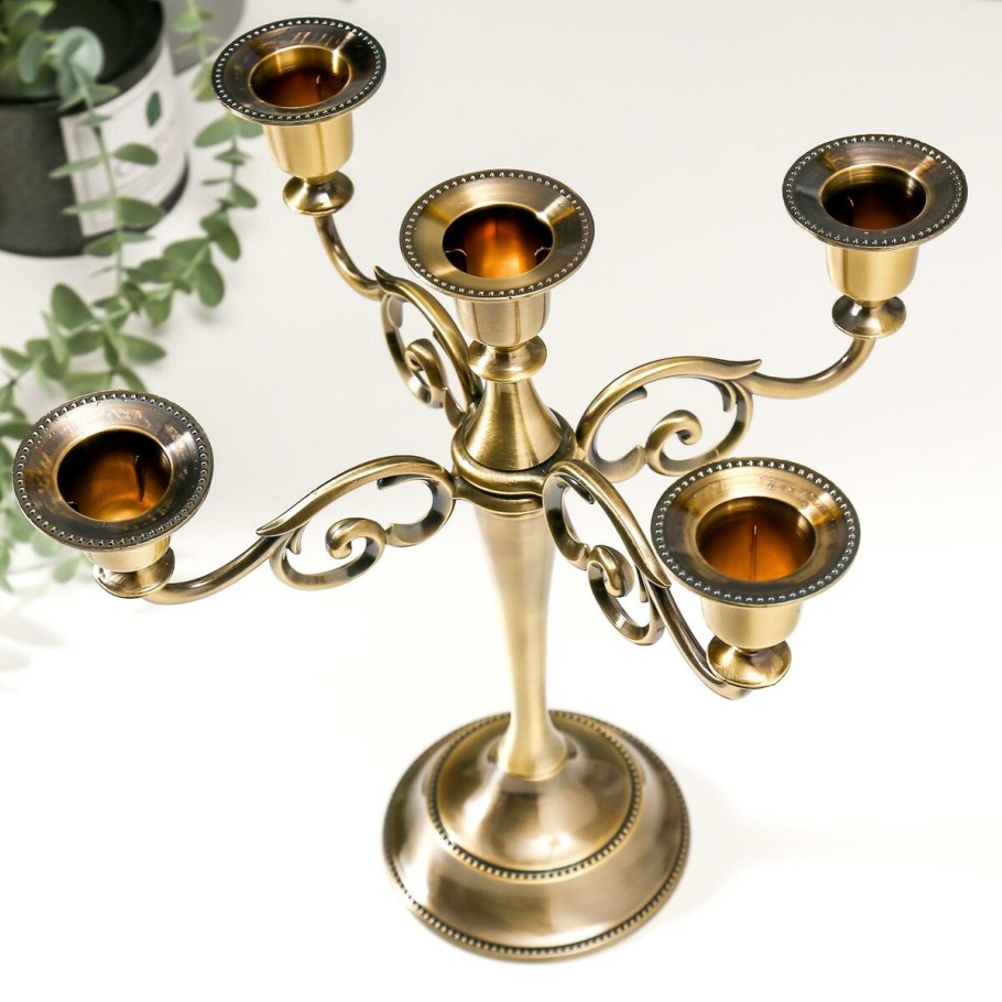 Канделябр металлический на 5 свечей